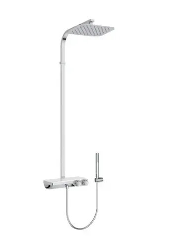 Ideal Standard - Duschset mit Thermostat, 30 x 20 cm, 3 Düsen, Chrom