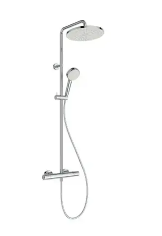 Ideal Standard - Duschset mit Thermostat, Durchmesser 26 cm, 2 Düsen, Chrom
