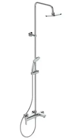 Ideal Standard - Duschset mit Badewannenarmatur, Durchmesser 20 cm, 1 Strahl, Chrom