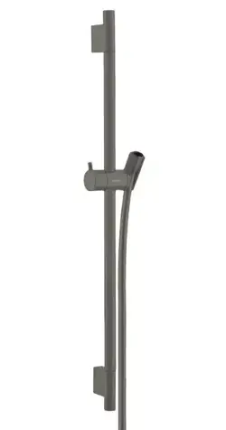 Hansgrohe - Duschstange 65 cm mit Brauseschlauch, gebürstetes Schwarzchrom