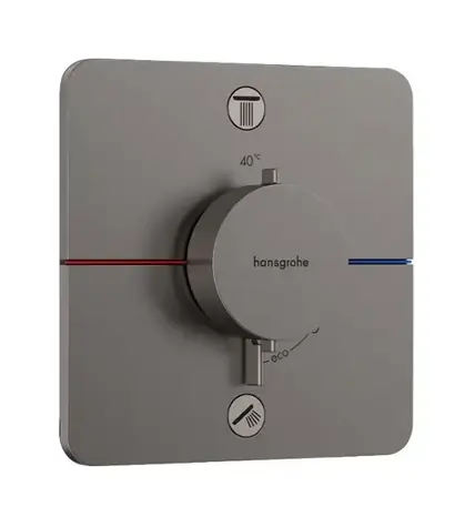 Hansgrohe - Thermostatmischer für Unterputzmontage, für 2 Geräte, gebürstetes Schwarzchrom