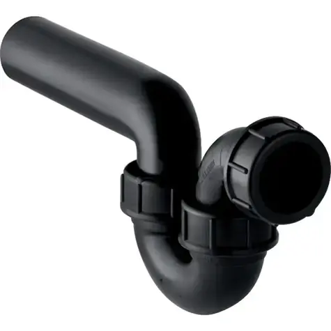 Geberit - Geruchsverschluss für Spülbecken, mit Klemmverschraubung, horizontalem Ein-/Auslauf, d 50 mm, d1 50 mm