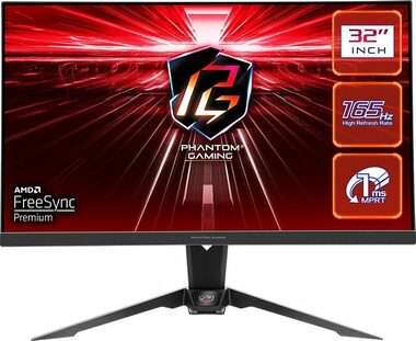 31,5" ASRock Phantom Gaming PG32QF2B / VA / 2560 x 1440 / 165 Hz / 3000:1 / 550 cd / 1 ms / HDMI + DP
