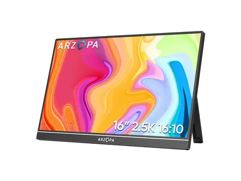 16" Arzopa Z1RC schwarz / 2560x1600 / 16:10 / 60 Hz / 500cd-m2 / miniHDMI + USB-C / Lautsprecher 