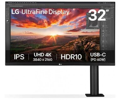 31,5" LG UltraFine 32UN880K-B / IPS / 3840x2160 / 16:9 / 1000:1 / 5ms / 350cd-m2 / HDMI / DP / VESA