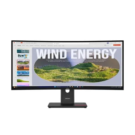 34" Lenovo ThinkVision T34WD-40 / VA / Curved / 3440 x 1440 / 21:9 / 6 ms / 3000:1 / 300 cd/m / HDMI / DP