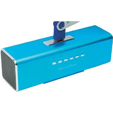 Technaxx MusicMan blau / Tragbarer Lautsprecher / 600 mAh / UKW-Radio / USB / microSD bis 32GB / 8h