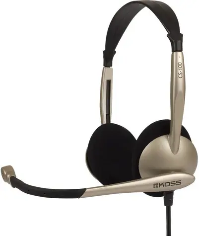 Koss CS100 / Kopfhörer mit Mikrofon / 2,5m / 2x 3,5mm Klinke / ohne Code
