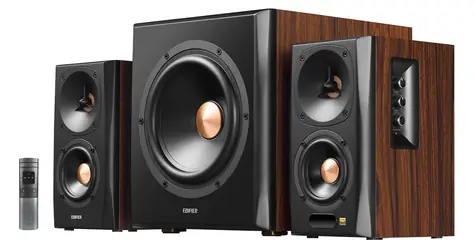 Edifier S360DB braun-schwarz / 2.1 / Lautsprecher / 3,5mm Klinke / Opt. / Koax. / Bluetooth