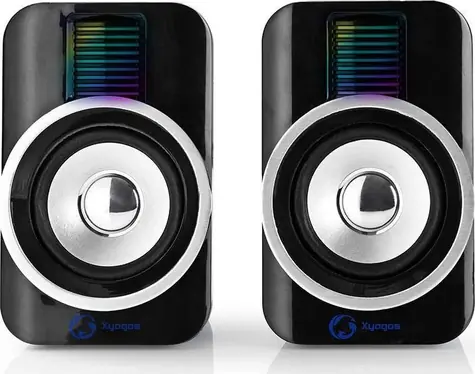 Nedis GSPR20020BK schwarz / Lautsprecher / 2.0 / 30W (10W RMS) / 3,5 mm Klinke / 1,2 m