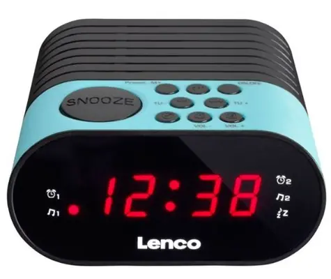LENCO CR-07 blau / UKW-Radio / Uhr / Alarm / LED-Anzeige