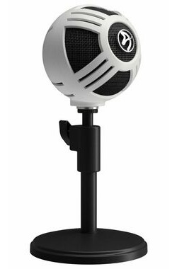 Arozzi SFERA weiß-schwarz / Tischmikrofon / Kugelcharakteristik / USB 