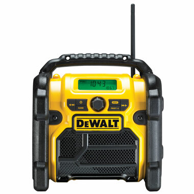 DeWalt DCR020 / Batteriebetriebenes Bauradio / 10,8-18V / 220V / UKW / DAB+ / ohne Batterie