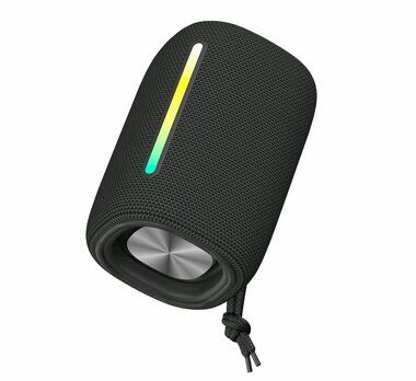 Forever BS-10 LED schwarz / Kabelloser Lautsprecher / Bluetooth 5.0 / IPX5
