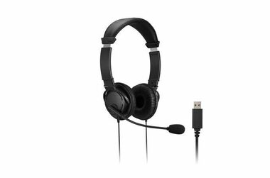 Kensington Headset Hi-Fi (USB) schwarz / Kopfhörer mit Mikrofon / 1,8m / USB