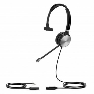 Yealink YHS36 schwarz / Mono-Headset mit Mikrofon / für Yealink IP-Telefone / 0,9 + 1,2 m / RJ-9