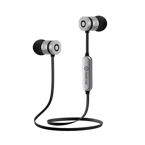 Powerton W2 silber / Kabellose Kopfhörer / Mikrofon / Bluetooth 4.2