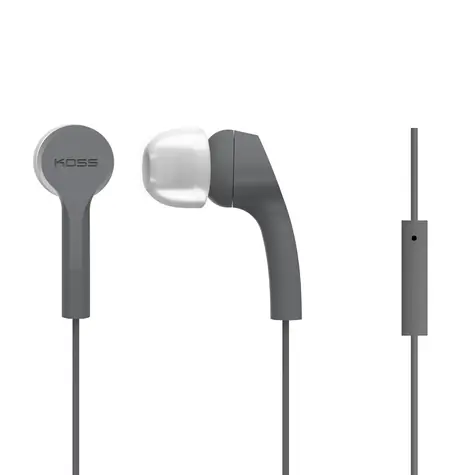 Koss KEB9i grau / Steckerkopfhörer mit Mikrofon / 3,5 mm Klinke / 1,2 m / ohne Code
