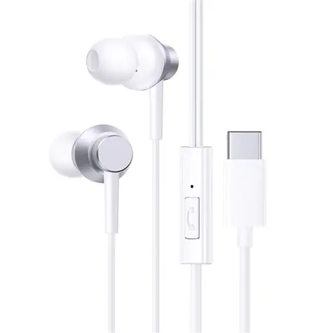 Baseus Encok CZ11 weiß / Kopfhörer mit Mikrofon / Steuertaste / USB-C-Kabel