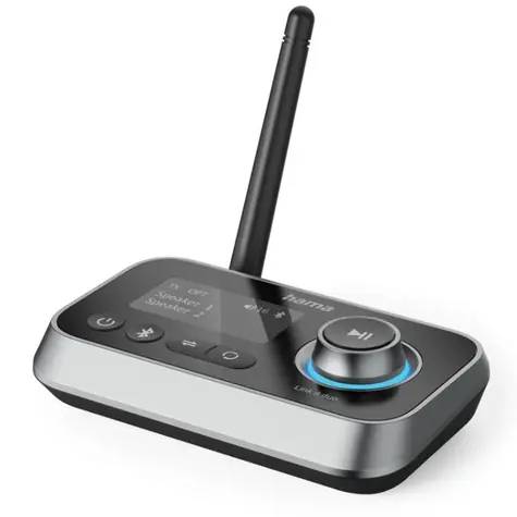 HAMA 205322 Bluetooth-Audio-Adapter Link It Duo / Empfänger & Sender / analog & digital / 3,5-mm-Klinke / Toslink