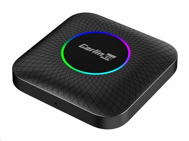 Carlinkit TBOX PLUS LED / kabelloser Autoadapter / CarPlay / Android Auto / Bluetooth / 64 GB / USB-C / MicroSD 