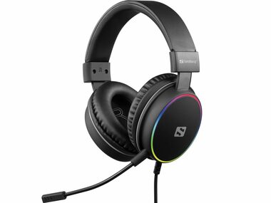 Sandberg HeroBlaster schwarz / Gaming-Headset mit Mikrofon / USB-A / LED-Beleuchtung