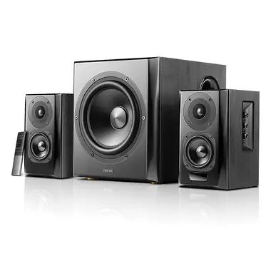 Ausgepackt - Edifier S351DB schwarz / 2.1 / Lautsprecher / 150W RMS / Bluetooth / 3,5 mm Klinke / opt. eingeben / entpacken
