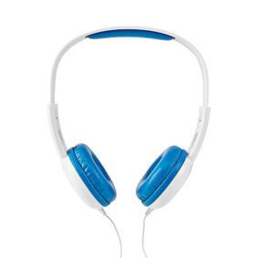 Nedis HPWD4200BU weiß-blau / Kopfhörer mit Mikrofon / 3,5 mm / 1,20 m / 82 dB 