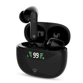 Nedis HPBT2450BK schwarz / kabellose Kopfhörer mit Mikrofon / ANC / Bluetooth / bis zu 30 Stunden 