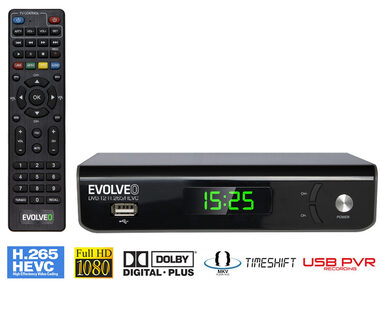Evolveo Omega S3 / HD DVB-T2 / HDMI / SCART / USB / LAN / H.265/HEVC-Recorder 