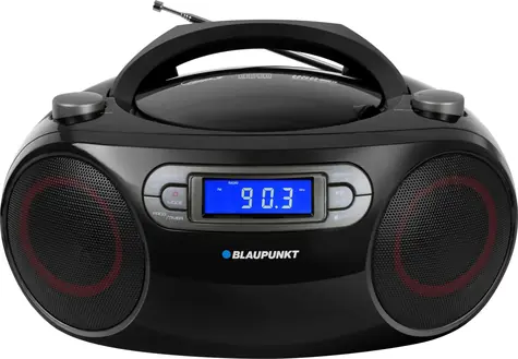 Blaupunkt BB18BK schwarz / Radio-Kassettenspieler / FM/CD/MP3/USB/AUX / Wecker / 2x 2W RMS
