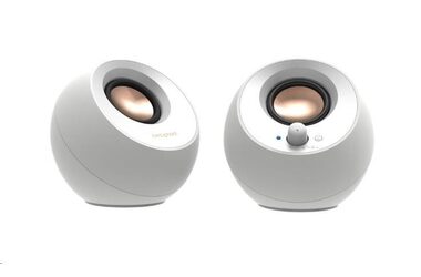 Ausgepackt - Creative Pebble V3 weiß / Lautsprecher / 2.0 / USB / Bluetooth / 3,5mm Klinke / 8W / unverpackt