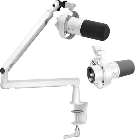 FIFINE T688W USB XLR Kit weiß / Tischmikrofon / dynamisch / Arm / USB-C / XLR 