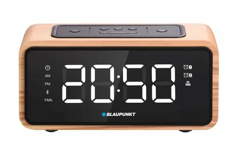 Ausgepackt - Blaupunkt CR65BT Holz-/Radiowecker/LED-Anzeige/dimmbar/Bluetooth/ausgepackt