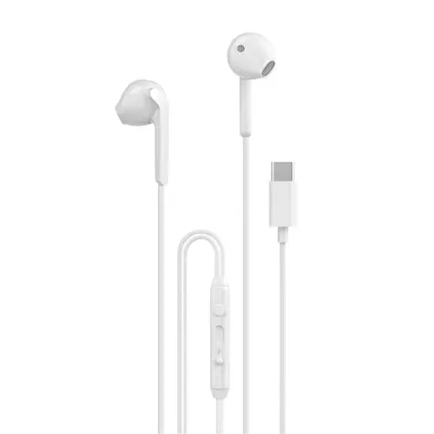 Dudao X3C kabelgebundene In-Ear-Kopfhörer weiß / mit Mikrofon / USB-C / 1,2 m