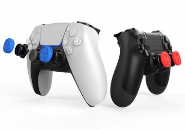 iPega P5029 Silikon-Joystick-Abdeckungen für PS5/PS4, 4 Stück, rot/blau