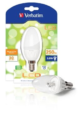 Verbatim LED-Leuchtmittel E14 (3,8W) / 250lm / Typ B matt / warmweiß