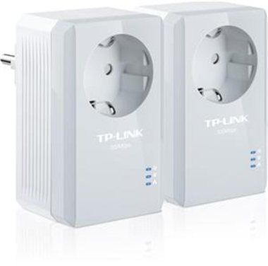 TP-LINK TL-PA4010P Starter Kit / Powerline-Adapter AV500 / LAN + AC-Buchse / HomePlug AV / 2 Stk