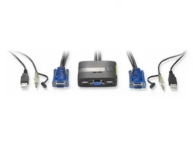 LevelOne 2- Port USB-Kabel-KVM-Switch - inklusive Kabel