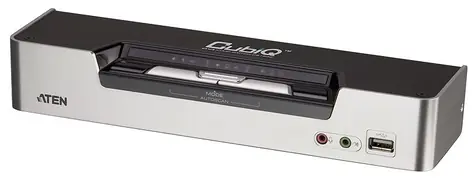 Aten CS1642A / 2- Port DVI Dual View USB 2.0 KVMP-Switch / 2.1 Surround-Sound