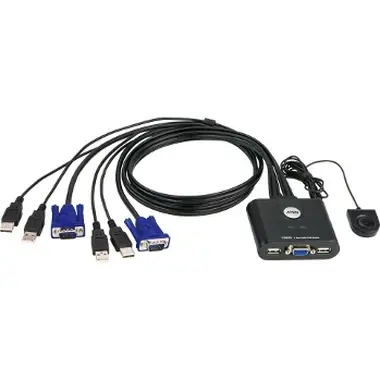 Aten CS22U / 2- Port -USB-KVM-Switch / Remote Port -Wahlschalter / 0,9 m