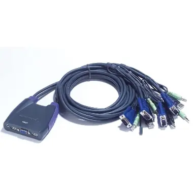 Aten CS64US / 4- Port USB-KVM-Switch / Lautsprecherunterstützung / 0,9 mA 1,2 m