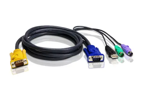 Aten KVM-Kabel HDB15-SVGA+USB+PS/2 / 3M