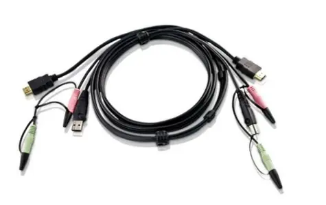 Aten KVM-Kabel USB HDMI mit Audio / 1,8 m