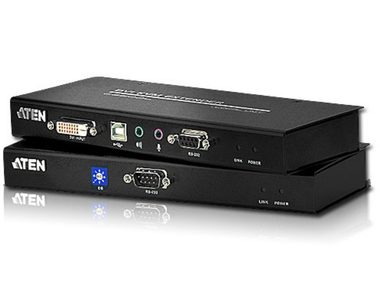 Aten Extender PC-Konsole DVI bis 60m / USB / bis 1920x1200 Punkte / Surge / RS-232