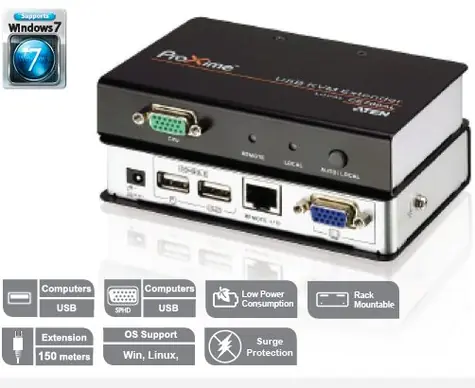 Aten Extender PC-Konsole für 150m / USB / bis zu 1920x1200 Pixel / Surge