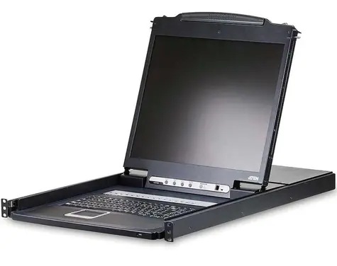 Aten CL-1308N / 8- Port KVM PS2+USB / OSD / Rack / 19" LCD / Touchpad / Tastatur