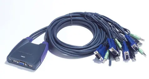 Aten CS-64U / 4- Port KVM USB Mini / Audio / 1,8 m Kabel