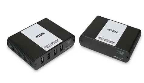 Aten USB 2.0-Verlängerung mit 4-Port-Hub / bis zu 100 m / über Cat5-Kabel