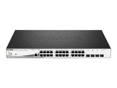 D-Link DGS-1210-28MP / 28- Port -Gigabit-PoE SMART Switch / 24x PoE-Gigabit / 4X SFP / PoE-Budget 370W